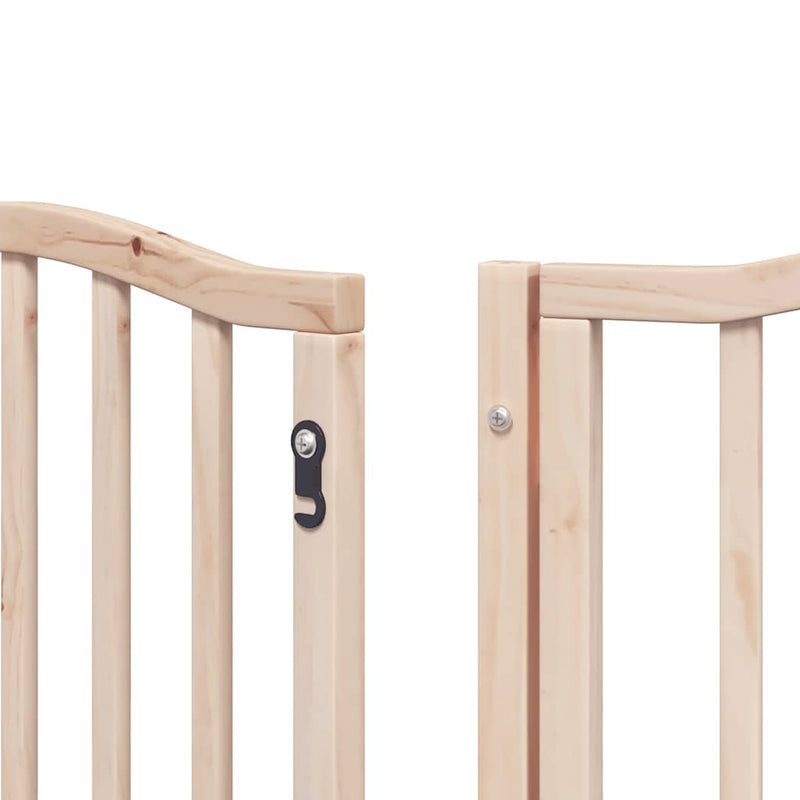 vidaXL nyárfa 15 paneles összecsukható kutyakapu ajtóval 750 cm