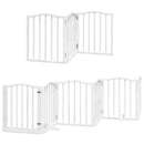vidaXL fehér nyárfa 9 paneles összecsukható kutyakapu ajtóval 450 cm