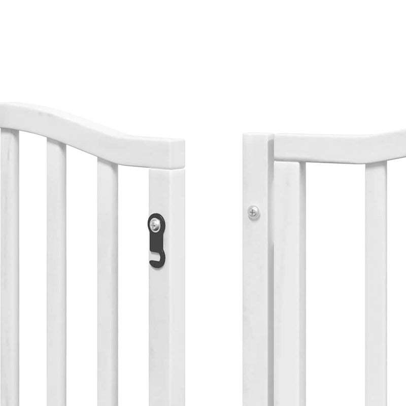 vidaXL fehér nyárfa 9 paneles összecsukható kutyakapu ajtóval 450 cm