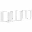 vidaXL fehér nyárfa 12 paneles összecsukható kutyakapu ajtóval 600 cm