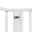 vidaXL fehér nyárfa 15 paneles összecsukható kutyakapu ajtóval 750 cm