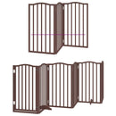 vidaXL barna nyárfa 15 paneles összecsukható kutyakapu ajtóval 750 cm