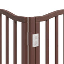 vidaXL barna nyárfa 15 paneles összecsukható kutyakapu ajtóval 750 cm