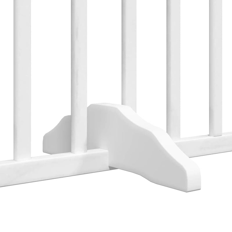 vidaXL fehér nyárfa 6 paneles összecsukható kutyakapu ajtóval 480 cm