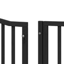 vidaXL fekete nyárfa 6 paneles összecsukható kutyakapu ajtóval 480 cm