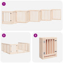 vidaXL nyárfa 9 paneles összecsukható kutyakapu ajtóval 450 cm