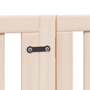 vidaXL nyárfa 9 paneles összecsukható kutyakapu ajtóval 450 cm