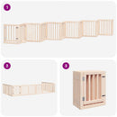 vidaXL nyárfa 12 paneles összecsukható kutyakapu ajtóval 600 cm