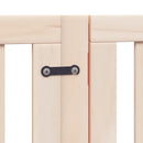 vidaXL nyárfa 9 paneles összecsukható kutyakapu ajtóval 450 cm