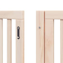 vidaXL nyárfa 9 paneles összecsukható kutyakapu ajtóval 450 cm