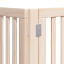 vidaXL nyárfa 9 paneles összecsukható kutyakapu ajtóval 450 cm