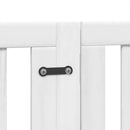 vidaXL fehér nyárfa 12 paneles összecsukható kutyakapu ajtóval 600 cm