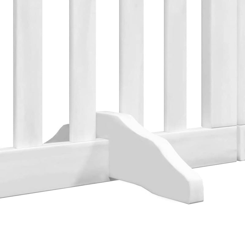 vidaXL fehér nyárfa 15 paneles összecsukható kutyakapu ajtóval 750 cm