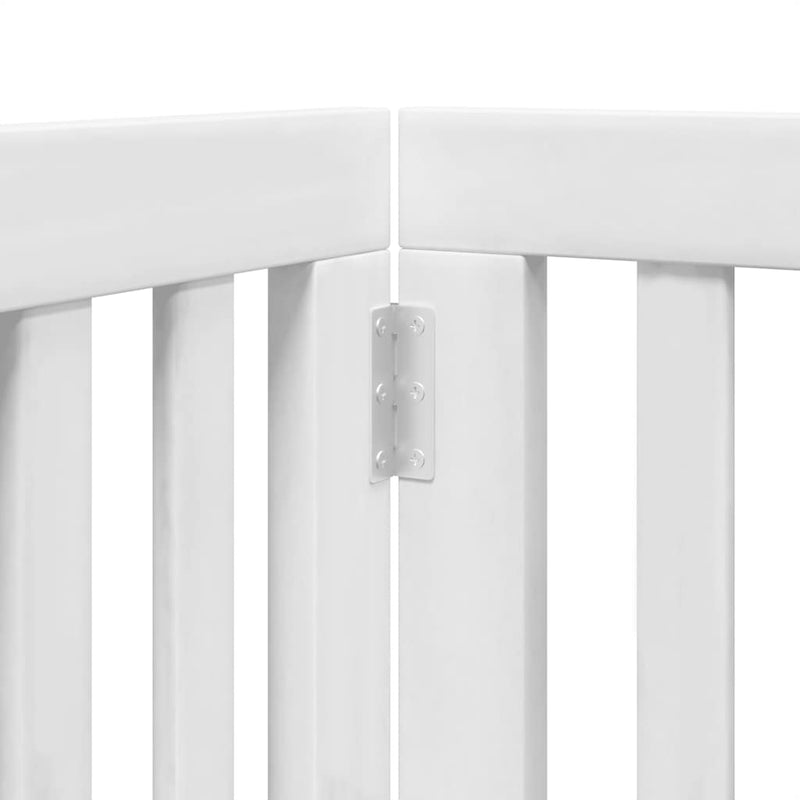 vidaXL fehér nyárfa 15 paneles összecsukható kutyakapu ajtóval 750 cm