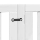 vidaXL fehér nyárfa 9 paneles összecsukható kutyakapu ajtóval 450 cm