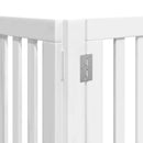 vidaXL fehér nyárfa 9 paneles összecsukható kutyakapu ajtóval 450 cm