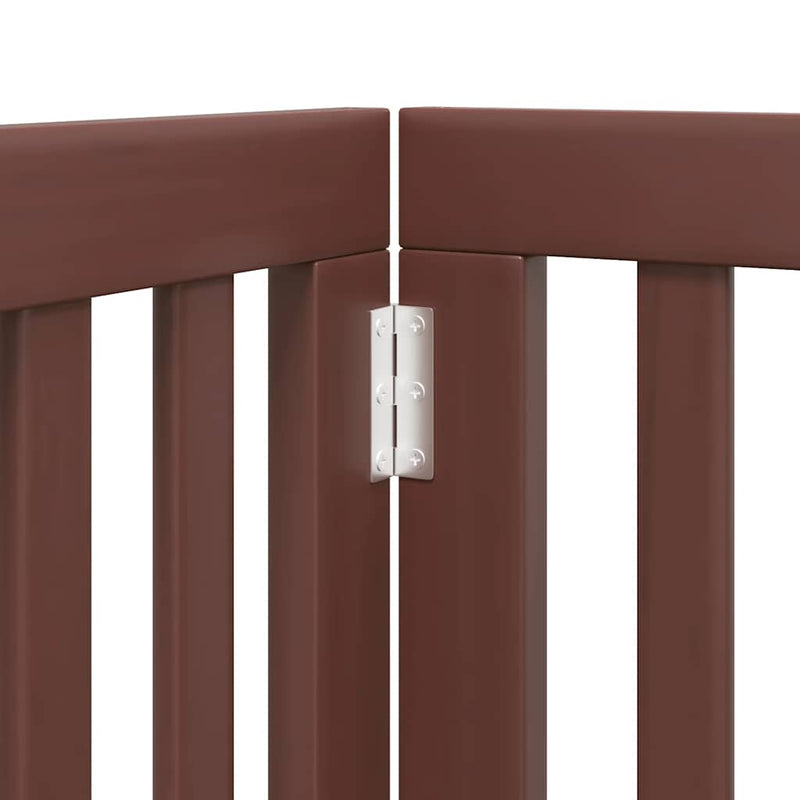 vidaXL barna nyárfa 15 paneles összecsukható kutyakapu ajtóval 750 cm