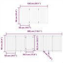 vidaXL barna nyárfa 15 paneles összecsukható kutyakapu ajtóval 750 cm