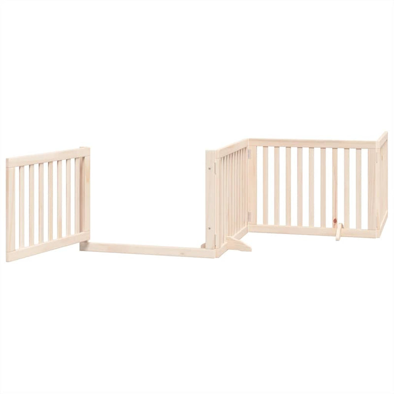 vidaXL nyárfa 12 paneles összecsukható kutyakapu ajtóval 960 cm