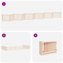 vidaXL nyárfa 12 paneles összecsukható kutyakapu ajtóval 960 cm