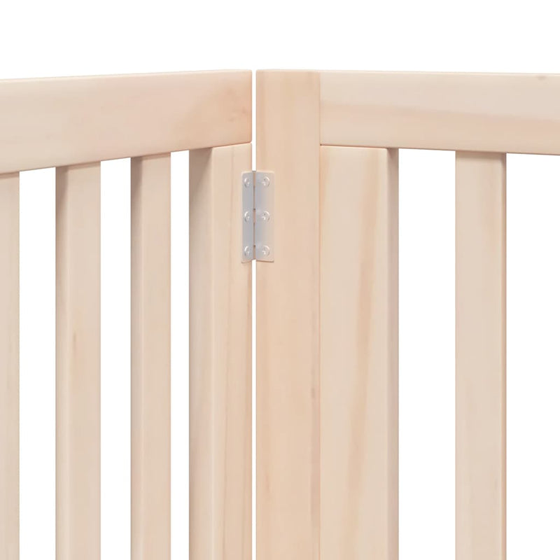 vidaXL nyárfa 12 paneles összecsukható kutyakapu ajtóval 960 cm
