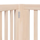 vidaXL nyárfa 6 paneles összecsukható kutyakapu ajtóval 480 cm
