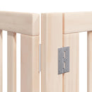 vidaXL nyárfa 10 paneles összecsukható kutyakapu ajtóval 800 cm