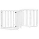 vidaXL fehér nyárfa 12 paneles összecsukható kutyakapu ajtóval 960 cm