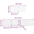 vidaXL barna nyárfa 12 paneles összecsukható kutyakapu ajtóval 960 cm