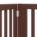 vidaXL barna nyárfa 6 paneles összecsukható kutyakapu ajtóval 480 cm