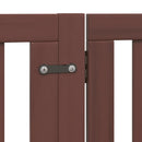 vidaXL barna nyárfa 12 paneles összecsukható kutyakapu ajtóval 960 cm