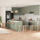 vidaXL nyárfa 12 paneles összecsukható kutyakapu ajtóval 600 cm