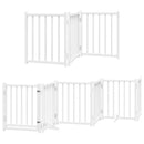 vidaXL fehér nyárfa 12 paneles összecsukható kutyakapu ajtóval 600 cm