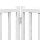 vidaXL fehér nyárfa 12 paneles összecsukható kutyakapu ajtóval 600 cm