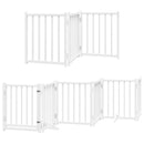 vidaXL fehér nyárfa 15 paneles összecsukható kutyakapu ajtóval 750 cm