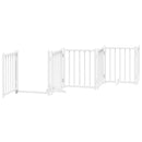vidaXL fehér nyárfa 15 paneles összecsukható kutyakapu ajtóval 750 cm