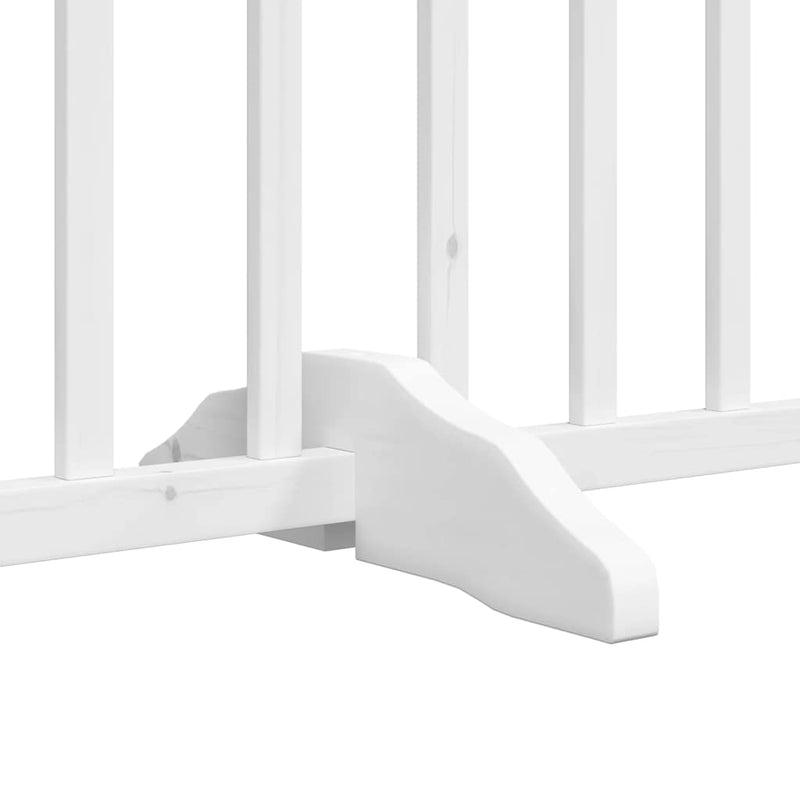 vidaXL fehér nyárfa 15 paneles összecsukható kutyakapu ajtóval 750 cm