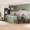 vidaXL fekete nyárfa 9 paneles összecsukható kutyakapu ajtóval 450 cm