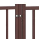 vidaXL barna nyárfa 15 paneles összecsukható kutyakapu ajtóval 750 cm