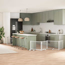 vidaXL fehér nyárfa 12 paneles összecsukható kutyakapu ajtóval 960 cm