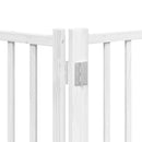 vidaXL fehér nyárfa 8 paneles összecsukható kutyakapu ajtóval 640 cm