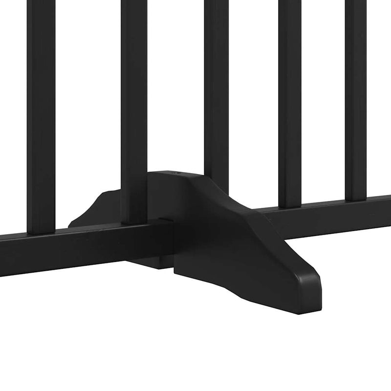 vidaXL fekete nyárfa 12 paneles összecsukható kutyakapu ajtóval 960 cm