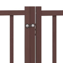 vidaXL barna nyárfa 6 paneles összecsukható kutyakapu ajtóval 480 cm