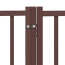 vidaXL barna nyárfa 8 paneles összecsukható kutyakapu ajtóval 640 cm