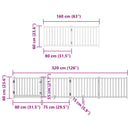 vidaXL barna nyárfa 8 paneles összecsukható kutyakapu ajtóval 640 cm