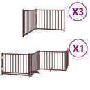 vidaXL barna nyárfa 10 paneles összecsukható kutyakapu ajtóval 800 cm