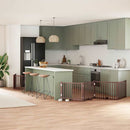 vidaXL barna nyárfa 10 paneles összecsukható kutyakapu ajtóval 800 cm