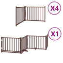 vidaXL barna nyárfa 12 paneles összecsukható kutyakapu ajtóval 960 cm