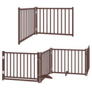 vidaXL barna nyárfa 10 paneles összecsukható kutyakapu ajtóval 800 cm