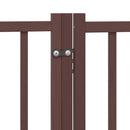 vidaXL barna nyárfa 10 paneles összecsukható kutyakapu ajtóval 800 cm